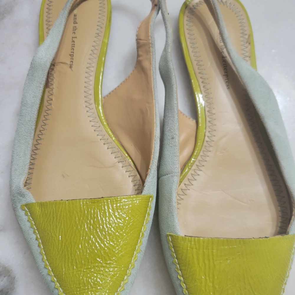 Anthropologie pilcro and the letterpress slingback flats.